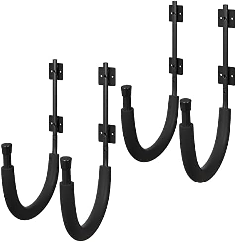 2-Pack of Kayak Storage Hook Sets - Kayak Wall Mount Hangers with 100lb Capacity Per Pair for Paddleboards, Surfboards, by Wakeman