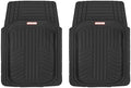 Motor Trend FlexTough Plus-2 Piece Front Car Floor Mats- Black Contour Liners-Deep Dish Heavy Duty Rubber Floor Mats for Car SUV Truck & Van-All Weather Protection, Universal Trim to Fit