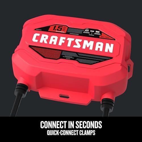 CRAFTSMAN 1.5A Car Battery Charger & Maintainer, 6V/12V – CMXCESM259 (Pack of 2) - Image 3