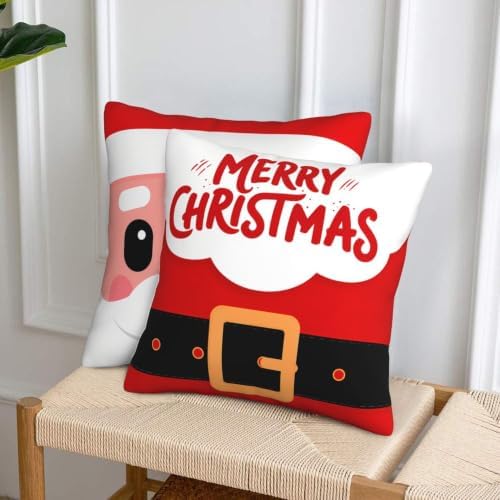 Cute Merry Chrismas Throw Pillow Covers 18x18 inch Set of 2 - Image 4