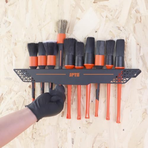 SPTA Car Detailing Brush Holder Detail Brush Rack Detailing Brushes Organizer, Ideal for Garage Workshop, Putting 12 car Detailing Brushes - Image 7