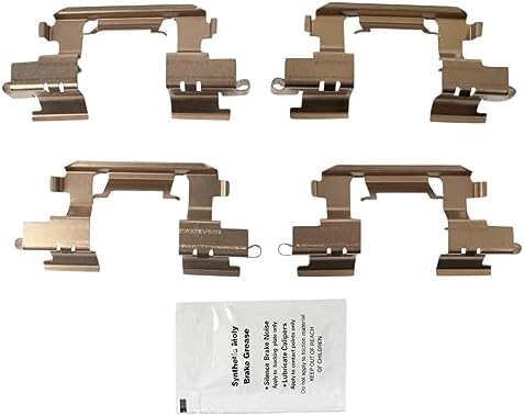 TRQ Front Brake Pads Ceramic Hardware Wear Sensor