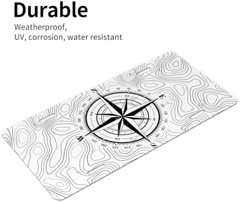 Compass Topographic Map Front License Plate 6" * 12" for Women