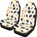 Cow Spot Interior 2pcs Car Seat Cover, Irregular Polka Dot Universal Fit Auto Seat Covers, Novelty Minimalist Aesthetics Car Accessory for Most Cars, Trucks, SUVs Vans