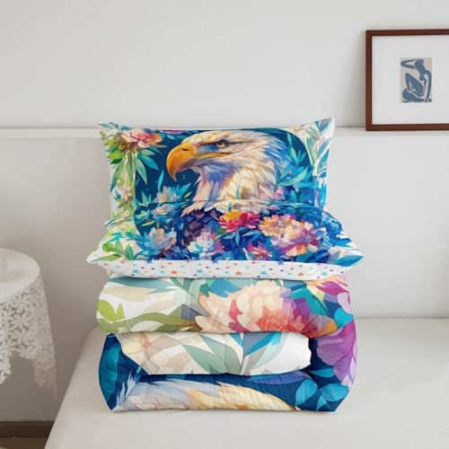 Feelyou Owl Bedding Set Queen Size 3D Animal Printed Comforter Set for Kids Boys Girls Bird Decor Comforter Flowers and Plants Duvet Set - Image 5