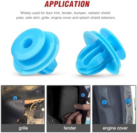 Nilight 121PCS Car Bumper Retainer Clips 6mm 6.5mm 7mm 8mm 9.5mm 9.8mm Expansion Screws Replacement Kit Door Trim Panel Clips Bumper Push Rivet Clips for Toyota Honda GM Mazda