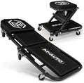 M-AUTO 40-Inch Folding Creeper Rolling Seat, All-in-One Adjustable Roller Garage Chair, Lay Down or Sit, 330LBS Capacity Under Car Roller Creeper with 6 Swivel Casters, Black by M-AUTO