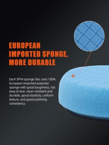 SPTA Drill Polishing Pads Kit, 20pcs 3inch (80mm) Car Foam Polishing Buffing Pads, Wool Pads, Multifunctional Cleaning Brush, Backing Plate for Car Polisher Polishing,Buffing and Cutting - Image 5