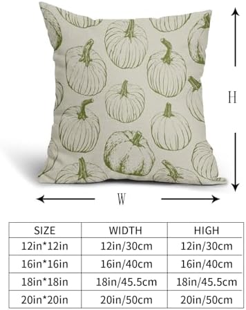 Lime Green Pumpkin Fall Pillow Covers 24x24 Set of 2 Autumn Themed Thanksgiving Harvest Print Decorative Throw Pillows Outdoor Farmhouse Pillowcases Cushion Case Seasonal Decor for Couch Sofa Bed - Image 5