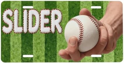 Baseball Slider Front License Plate 6" * 12" for Women