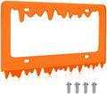Timtin 2 Sets Fluorescent Orange License Plate Frame, Style 1