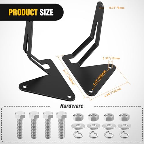 Nilight Lower Hidden Bumper Mounting Brackets for Colorado Canyon 4WD/2WD