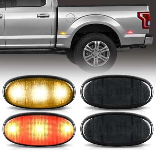 Nilight Wheel Fender Side Marker Lights For 2011-2022 Ford F250 F350 F450