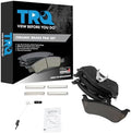 TRQ Rear Ceramic Brake Pad Set Includes Contact Point Grease and Hardware