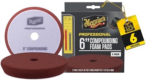 Meguiar's Professional 6" Compound Foam Pad, 2 Pack by Meguiars