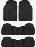 Motor Trend 3-Row Rubber Floor Mats & Liners for Car SUV Van 7 Seater, 6 Seater, 8 Seater 3rd Row Car Floor Mats Heavy Duty All Weather Full Interior Protection, FlexTough Avanced Performance