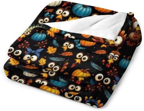 Socira Funny Thanksgiving Turkey Blanket Throw Blanket Funny Thanksgiving Turkey Gifts for Women Men Soft Sofa Throws for Travel Camping Bed Home Decor Car Birthday Gift 60"*80"（150 * 200cm） - Image 3