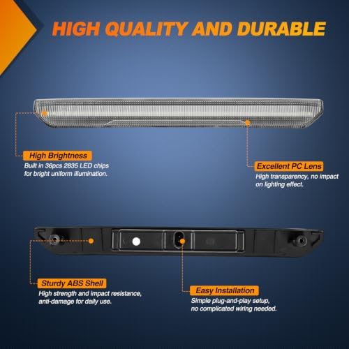 Nilight Fender Side Marker Lights 4PCS for 2020-2025 GMC Sierra 2500HD