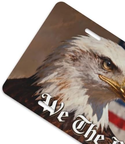 American Flag We The People Front License Plate 6" * 12" for Women