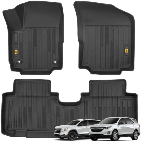 CAT® JustFit™ 3D Custom Fit Floor Mats, Chevy Equinox GMC Terrain 2019 2020 2021 2022 2023 2024, Heavy Duty Car Floor Liner Protection Laser Measured, Chevy Equinox Accessories for GMC Terrain
