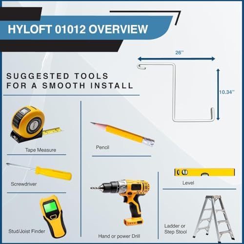 HyLoft Model 01012 Tire-Loft Multi Tire Storage System Rack, Adjustable Width of 36 Inches to 48 Inches, Holds Up To 375 Pounds, Red - Image 6