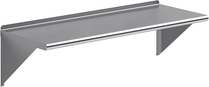 AmGood 48" Long X 18" Deep Stainless Steel Wall Shelf | NSF Certified | by AmGood
