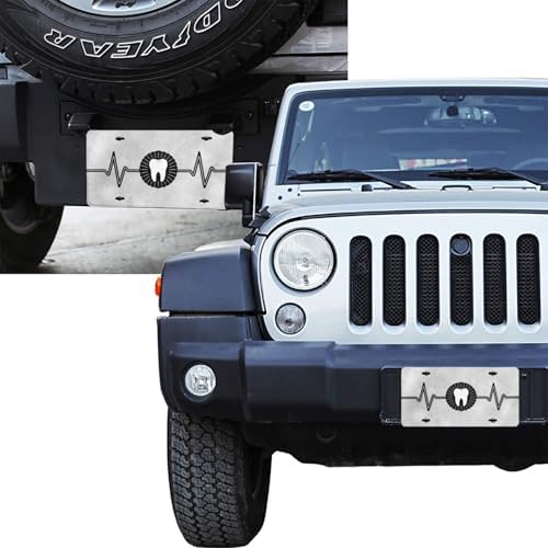 Tooth Heartbeat Life Front License Plate 6" * 12" for Women
