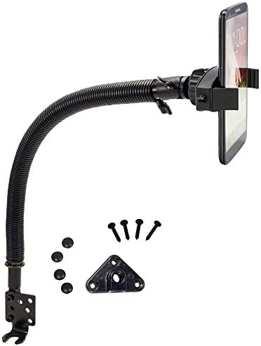 ARKON Mounts Mobile Grip 2 Phone Holder with Car Seat Rail or Floor Mount, For Cars and Trucks, High-Strength Flexible Arm, Compatible with iPhone, Galaxy, & more