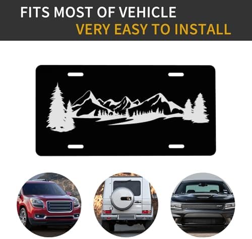Mountains Forest Front License Plate 6" * 12" for Women