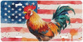 Rooster American Flag Front License Plate 6" * 12" for Women