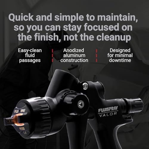 Fuji Spray Auto Valor H100, HVLP Spray Gun+600cc Nylon Cup | Automotive Paint Gun for Clear Coat | Lightweight, Durable, Precision-Controlled | Paint Guns Automotive with Minimal Paint Waste - Image 6