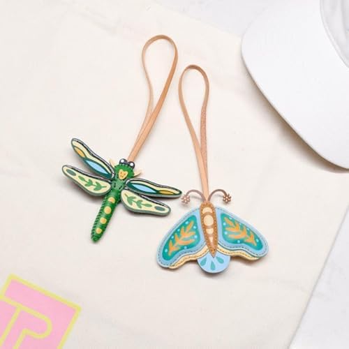Insects Leather Bag Charm - Unique Purse Charm Keychain for Backpacks