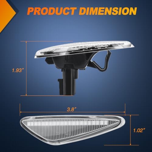 Nilight Fender Side Marker Lights 2PCS for 2016-2025 Mazda MX-5 Miata ND