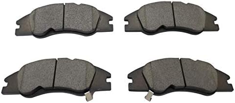 TRQ Front Brake Pads Ceramic Hardware Wear Sensor