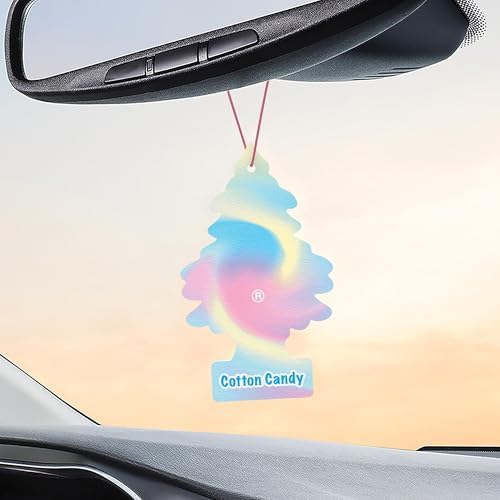 LITTLE TREES Car Air Freshener, 4 Count (Pack of 6), Cotton Candy
