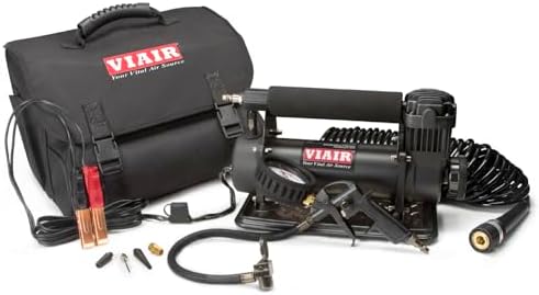 VIAIR 450P/45044 Automatic Portable Compressor, Tire Inflator Kit, Air Compressor for Truck, Jeep, SUV, and Car Tires, Air Pump Kit, Car Accessories, 100% Duty Cycle, 150 PSI/1.80 CFM, Stealth Black by VIAIRCORPORATION