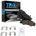 TRQ Front Brake Pads Ceramic Hardware Wear Sensor