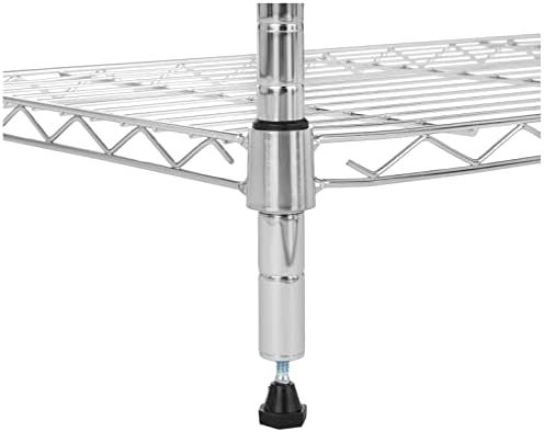 Amazon Basics 5-Shelf Adjustable Storage Shelving Unit for Garage, Steel Wire Rack, 200 Pound Loading Capacity per Shelf, 23.2" x 13.4" x 60", Chrome Finish - Image 3