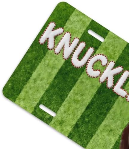 Knuckle Baseball Front License Plate 6" * 12" for Women
