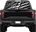 American Flag Rear Window Decal for Truck,Black Flag Truck Rear Window Decal,American Flag Decals for Truck Car SUV (Black,65x17in)