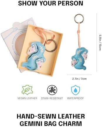 Zodiac Horoscope Bag Charm - Unique Purse Charm Keychain for Backpacks