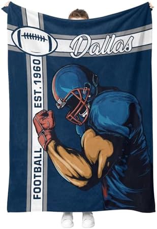 Rugby Blanket Sports Gifts for Men Women Kids Teen Boys Girls Birthday Christmas Halloween Easter Dad Husband Boyfriend Son Students Team Player Teammates Throw Blanket 50"x60" by Hohoto