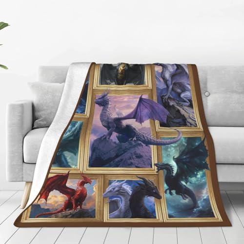 Dragon Blanket for Boys Men - Ultra Soft Cozy Fleece Throw for Kids Adults - Dragon Decor for Lovers - Couch Sofa Bed 30"X40" - Image 3