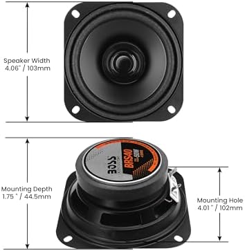 BOSS Audio Systems BRS40 4 Inch Replacement Car Door Speaker, 50 Watts