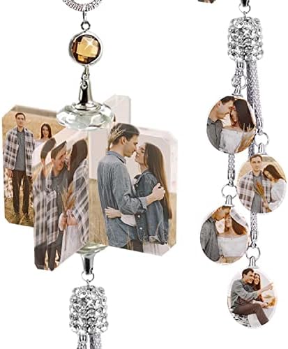Personalized Ornament - Custom Photo Crystal Windmill Pendant Hanging Jewelry Lucky Car Jewelry Universal Decorative Pendant Mother's Day Daddy Day Christmas Personalized Gifts by Brocade+Creek