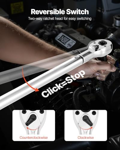 VEVOR 3/4 Inch Drive Click Torque Wrench 100-600 Ft-Lb / 136-814Nm - Image 6