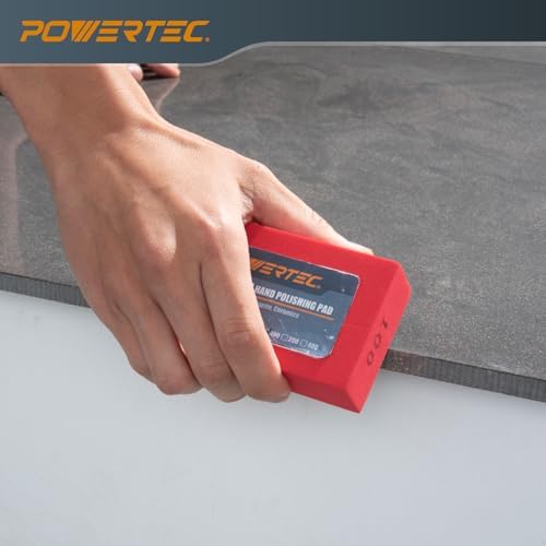 POWERTEC Diamond Hand Polishing Pads 100 Grits 2Pack, Diamond Sanding Block for Polishing and Grinding Porcelain, Ceramic Tile, Glass, Granite, Stone, Wood & Metal (71905-P2) - Image 3