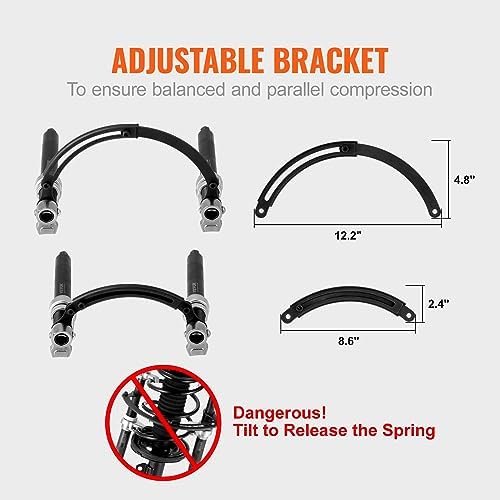 VEVOR Coil Spring Compressor Tool, 2 pcs Heavy Duty Macpherson Strut Spring Compressor Set, 2646 lbs Strut Spring Compressor with Safety Bracket and Carrying Case, for Car Truck ATV UTV - Image 3