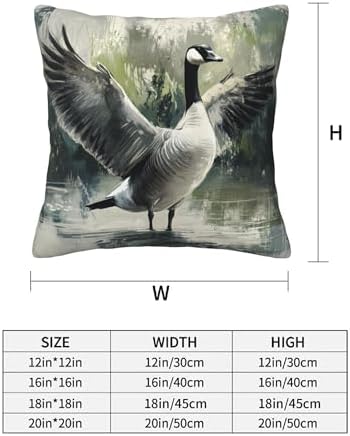 Ink Wash Painting Goose Throw Pillow Covers 18x18 inch Set of 2 Pillow Case Cushion Cover for Home Sofa Couch Living Room Car Decor - Image 3