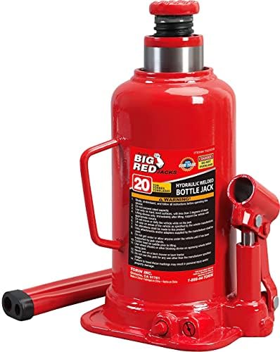 BIG RED T92003B Torin Hydraulic Welded Bottle Jack, 20 Ton (40,000 lb) Capacity, Red by BIGRED